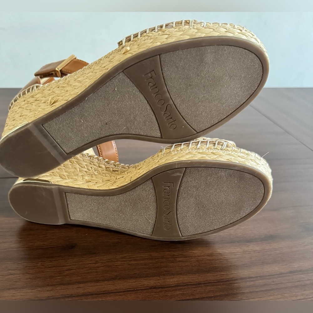 Franco Sarto Clemens Womens Espadrille Wedge Sandal Natural Tan US Size 9.5 - Picture 6 of 8